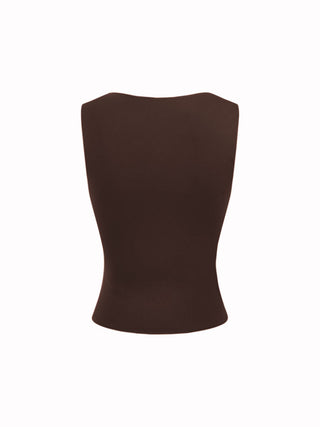 CONTOUR Double Layered Sweetheart Neckline Tank Top