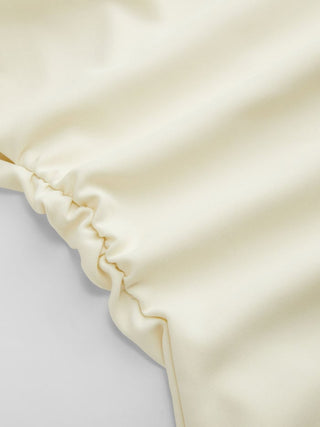 Woven Asymmetrical Neck Twist Ruched Tank Top For Daily Casual