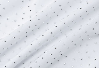 Ruched mesh beaded cross front mini dress