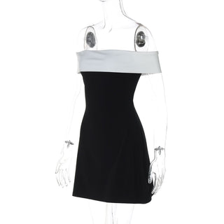 Off shoulder backless tube mini dress