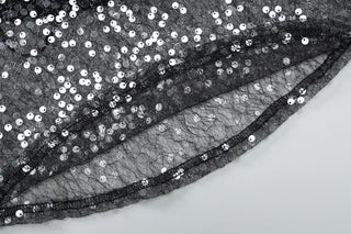 Glitter v neck backless cami top