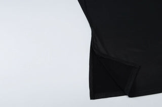 Slit irregular backless solid tube mini skirt set