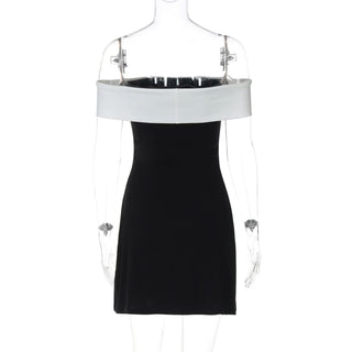 Off shoulder backless tube mini dress