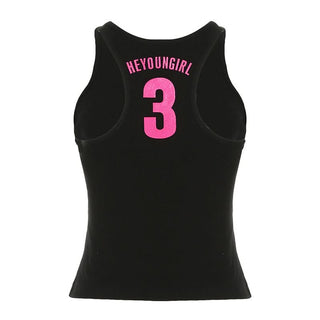 Round neck â€œHEYOUNGIRL 3â€ pattern top