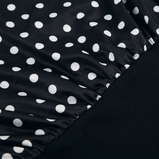 Polka dot irregular ribbed sleeveless top