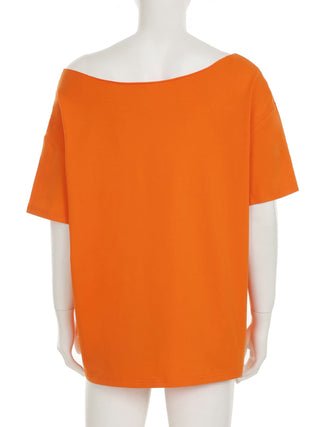 Short sleeve letter print irregular top