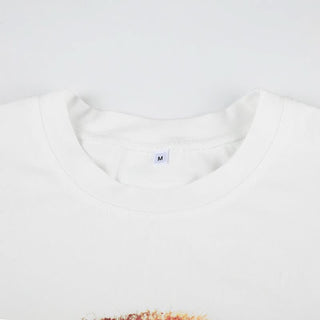 Short sleeve crewneck mouth print top