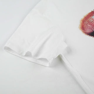 Short sleeve crewneck mouth print top