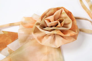 Cowl neck flower applique print halter maxi dress