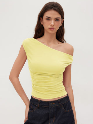 Off-shoulder Ruched Top