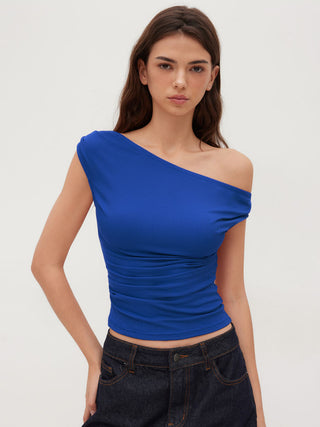 Off-shoulder Ruched Top