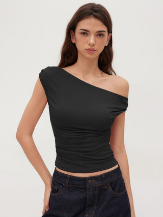 Off-shoulder Ruched Top