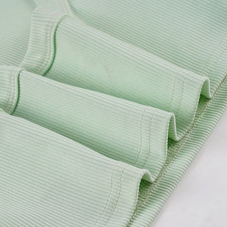 Ribbed u neck hollow out solid cut out top