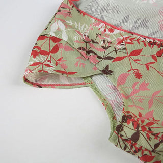 Ruched v neck self tie cap sleeve print top