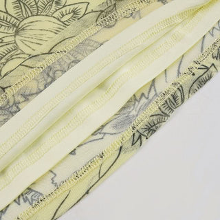 Cap sleeve v neck flower print bowknot top