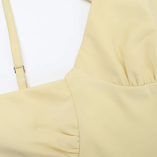 Cross back v neck satin ruched cami maxi dress