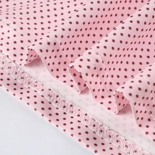 Polka dot knotted hollow out halter self tie cut out top