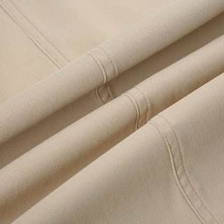 Zip-up button ruched lace straight leg pant