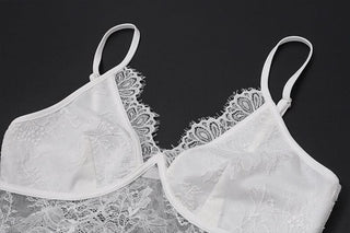 Lace v neck backless cami top