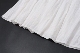 Square neck ruffle smocked cami mini dress