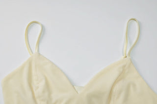 V neck solid hollow out mesh cami cut out maxi dress