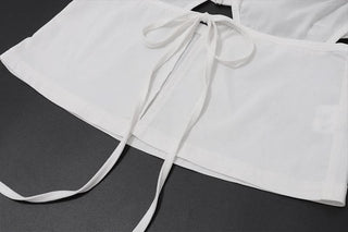 Puff sleeve halter 2 piece top