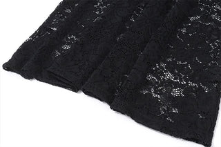 Sleeveless lace hollow out maxi skirt set