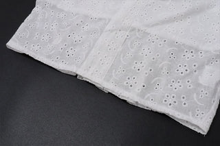 Off shoulder ruffle hollow out cut out top