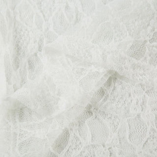 Short sleeve irregular lace off shoulder top