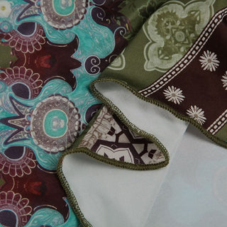 Halter self tie print o ring hollow out irregular cut out top