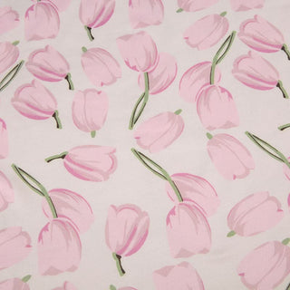 V neck lace hem flower print cami midi dress