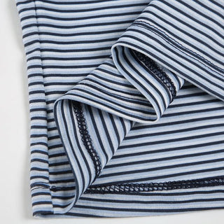 Striped v neck contrast backless cami top