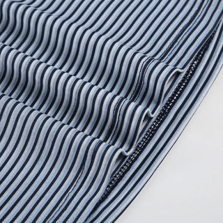 Striped v neck contrast backless cami top