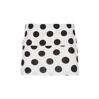 Polka dot A line contrast mini skirt
