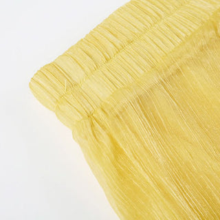 Ruffle ruched chiffon solid midi skirt