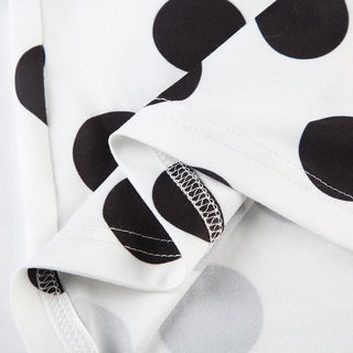 Polka dot A line contrast mini skirt