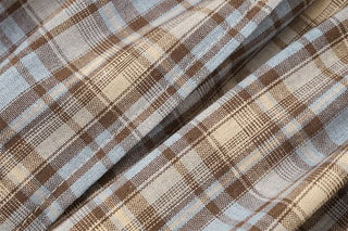 Plaid turnover collar self tie top