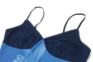 V neck flower print cami maxi dress