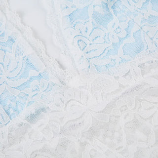 Lace v neck halter self tie low rise pant set