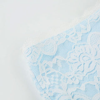 Lace v neck halter self tie low rise pant set