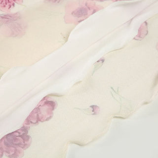 Mesh flower print backless cami maxi dress