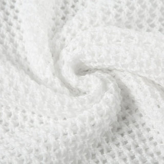 Long sleeve hollow out self tie round neck cut out top