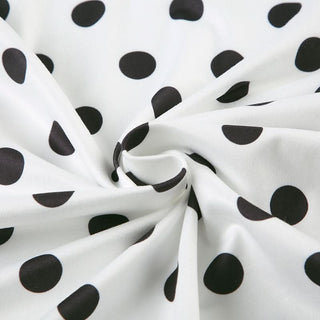 Polka dot halter slit flower applique maxi dress