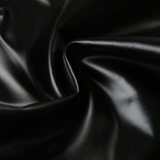 Halter lace PU leather corset v neck top