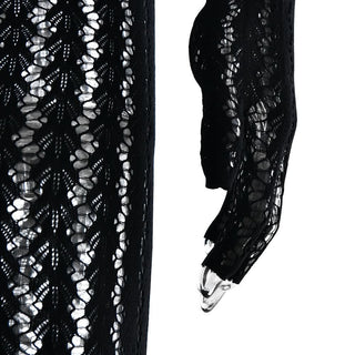 Long sleeve round neck gloves hollow out jumpsuit