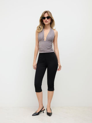 Polka Dot Stretch Capri