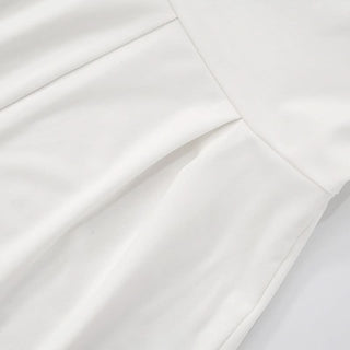 Beige ruched backless tube romper