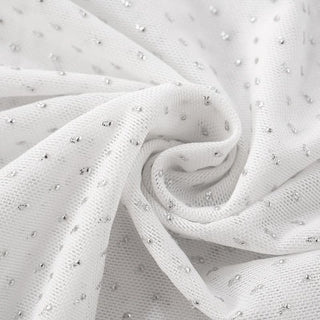 Cowl neck halter self tie mesh beaded top