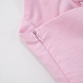 Self tie v neck ruched zip-up cami mini dress