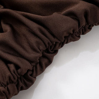 Irregular ruched hollow out solid cut out top